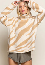 Load image into Gallery viewer, Zebra in Camel Sweater - The Barron Boutique