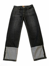 Load image into Gallery viewer, Black Denim Wide Cuff Jeans