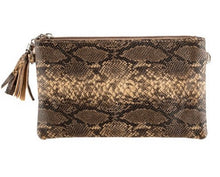 Load image into Gallery viewer, Snake Print Clutch/Crossbody - The Barron Boutique