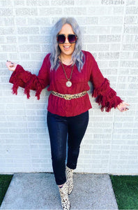 Pria Fringe Sweater - The Barron Boutique