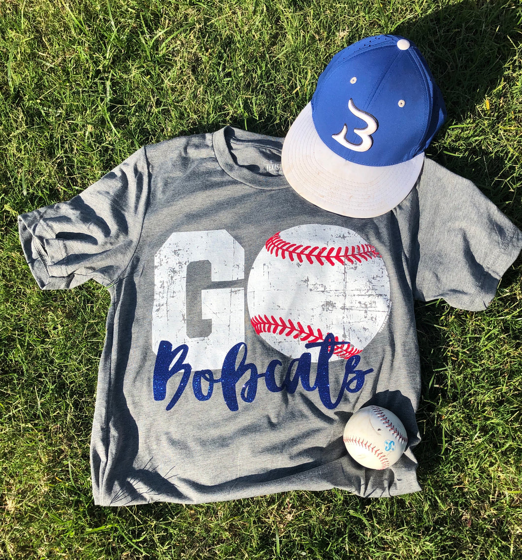 Go Bobcats Baseball Tee - The Barron Boutique