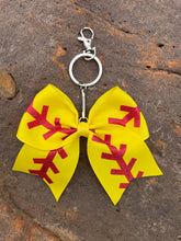 Load image into Gallery viewer, Sports Bow Keychains - The Barron Boutique