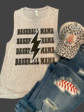 Load image into Gallery viewer, Lightning Baseball Mama Tank