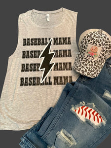 Lightning Baseball Mama Tank