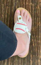 Load image into Gallery viewer, Baseball Thong Sandals