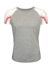Load image into Gallery viewer, Baseball Laces Short Sleeve Top