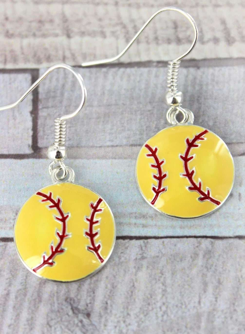 Laced Softball Earrings