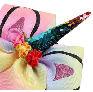 Unicorn Hair Bow - The Barron Boutique