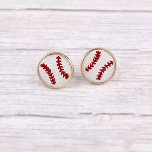 Baseball & Softball Laced Earrings