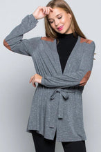 Load image into Gallery viewer, Suede Patch Cardigan - The Barron Boutique