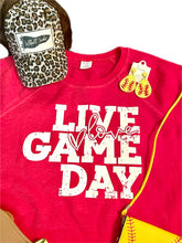 Load image into Gallery viewer, Live Love Game Day Sweatshirt (Various Colors)