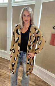 Leopard Desert Mohair Cardigan