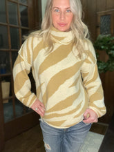 Load image into Gallery viewer, Zebra in Camel Sweater - The Barron Boutique