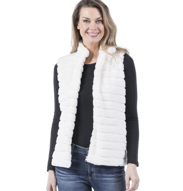 Plus Size Faux Rabbit Fur Vest - The Barron Boutique