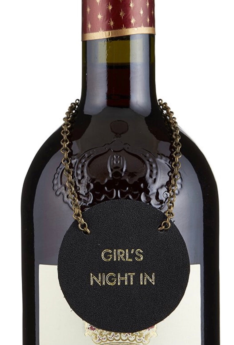 Leather Bottle Tag - Girl's Night In