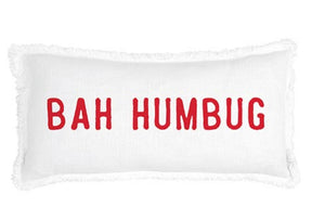 Bah Humbug Lumbar Christmas Pillow