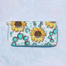 Load image into Gallery viewer, Sunflower &amp; Turquoise Wallets