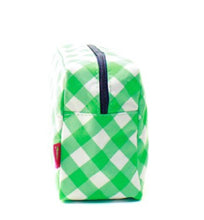 Load image into Gallery viewer, Green Plaid Cosmetic Bag