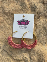 Load image into Gallery viewer, Hand Crochet Hoop Earrings