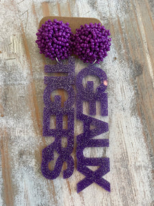 Team Pom Pom Earrings