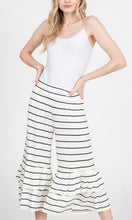 Load image into Gallery viewer, Striped Ruffle Pants (Black)