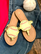 Load image into Gallery viewer, Softball Thong Sandals