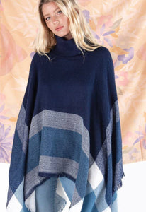 Poncho Azul - The Barron Boutique