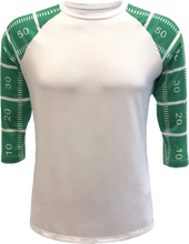 Load image into Gallery viewer, Football Yardline Raglan Top