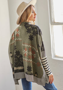 Aztec Snowflake Cape - The Barron Boutique