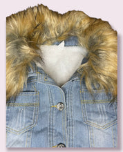 Load image into Gallery viewer, Denim &amp; Fur Jacket (Small/Medium)