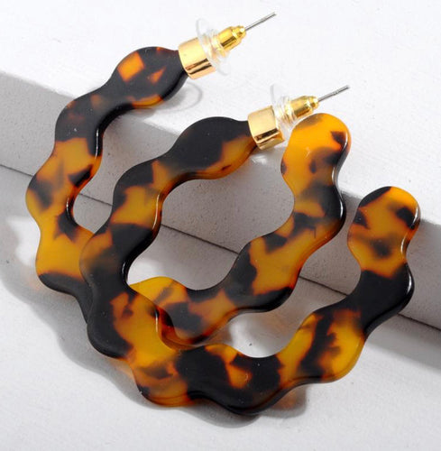 Leopard Wave Earrings - The Barron Boutique