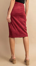 Load image into Gallery viewer, Front Slit Corduroy Midi Skirt