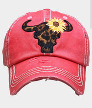 Load image into Gallery viewer, Steer Head &amp; Sunflower Cap (Multiple Colors)