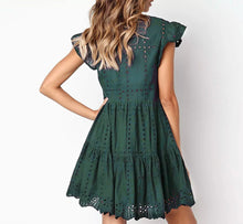 Load image into Gallery viewer, Kris in Eyelet A-Line Dress - The Barron Boutique