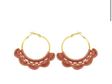 Load image into Gallery viewer, Hand Crochet Hoop Earrings - The Barron Boutique