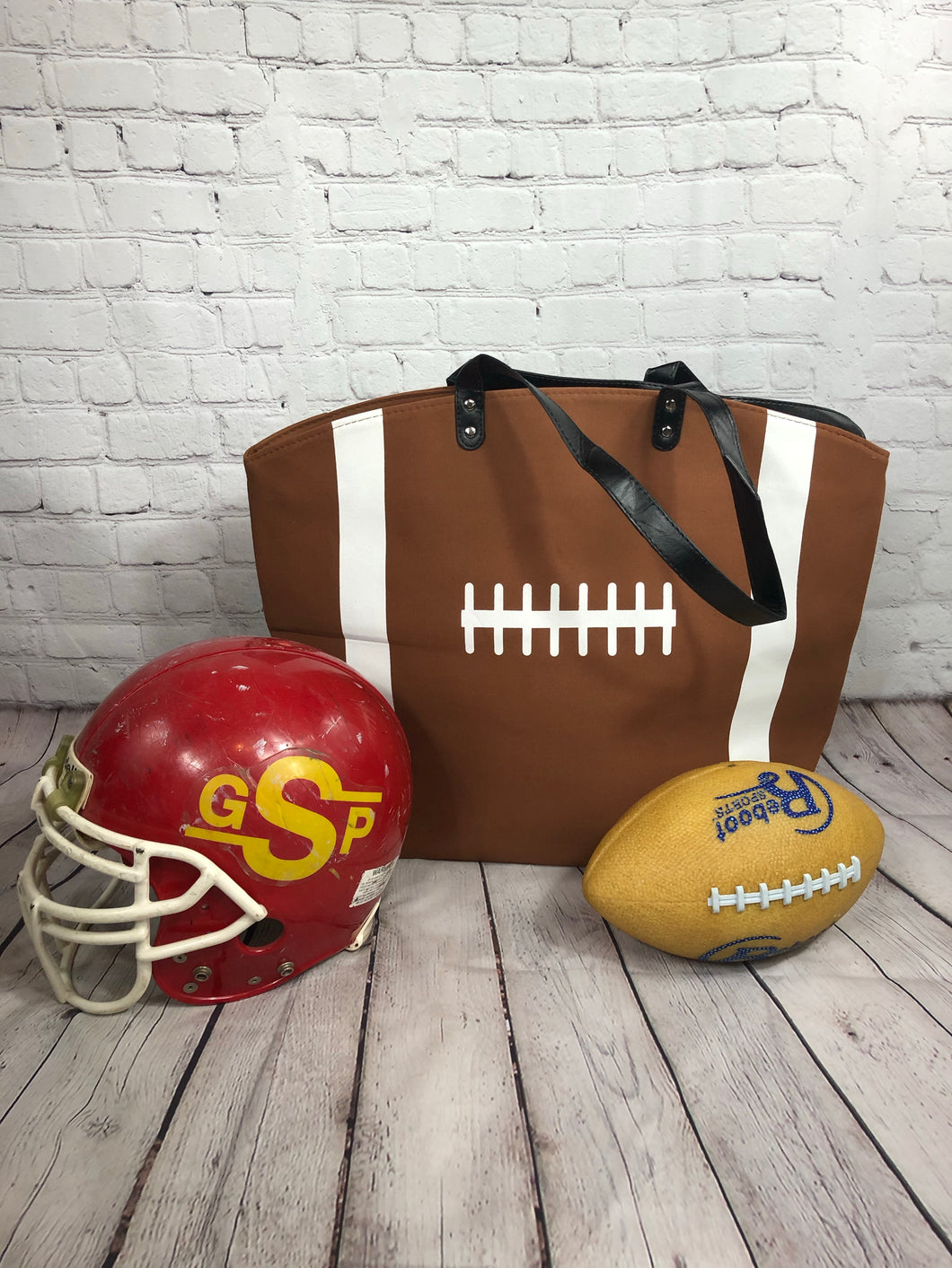 Football Tote - The Barron Boutique