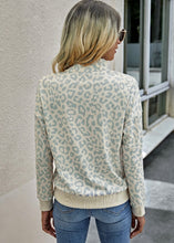 Load image into Gallery viewer, Quarter Zip Leopard Pullover - The Barron Boutique