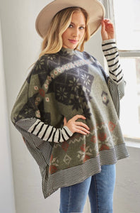 Aztec Snowflake Cape - The Barron Boutique