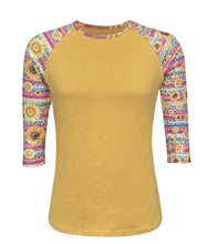 Load image into Gallery viewer, SERAPE SUNFLOWER CHEETAH YELLOW TOP