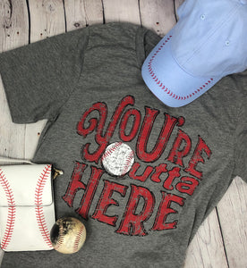Outta Here Baseball T-Shirt - The Barron Boutique