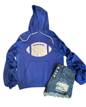 Load image into Gallery viewer, Ruched Sleeve Football Hoodie