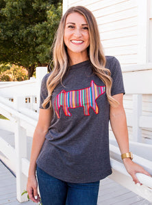 Serape Piggy Patch Tee