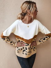 Load image into Gallery viewer, Leopard O-Neck Sweater