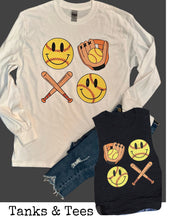 Load image into Gallery viewer, Smiley Face SOFTBALL Tops (Various Styles)