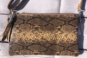 Snake Print Clutch/Crossbody - The Barron Boutique