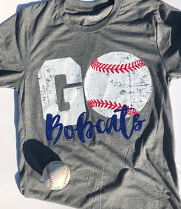 Go Bobcats Baseball Tee - The Barron Boutique