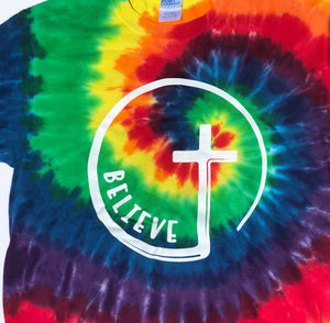 Tie Dye Believe Tee - The Barron Boutique