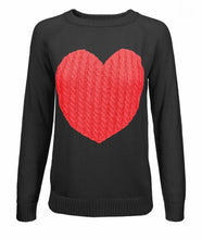 Load image into Gallery viewer, Cable Knit Heart Sweater - The Barron Boutique