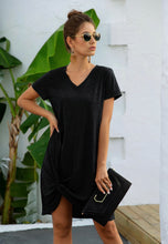 Load image into Gallery viewer, V-Neck T-Shirt Dress - The Barron Boutique