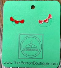 Load image into Gallery viewer, Triple Heart Earrings - The Barron Boutique